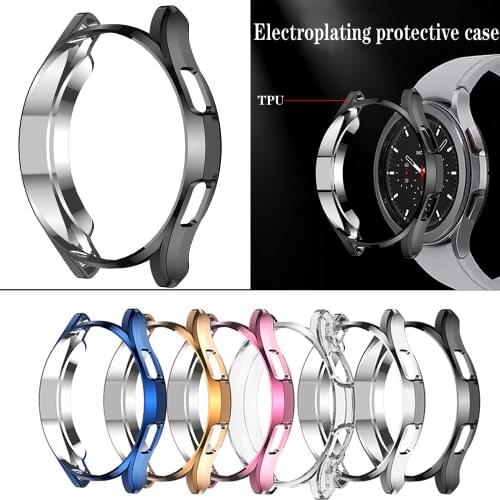 For Samsung galaxy watch 4 Classic 46mm 42mm TPU Case Cover Plating Bumper Shockproof Protective Case Soft Protector Shell