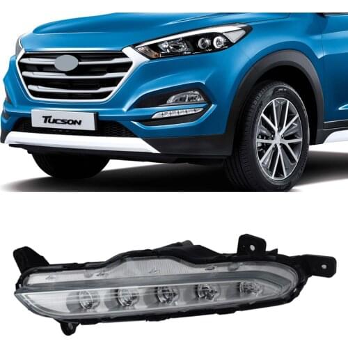 For Hyundai Tucson 2015 2016 2017 2018 LED Daytime Running Lights Daylight 12V DRL foglights headlight body kits Car Styling