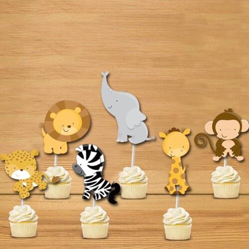 Jungle Babies Cupcake Toppers Jungle Babies Birthday Party Decorations Party Supplies Birthday Party Decorations Kids