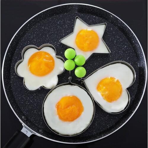 1pcs Fried Egg Cooker Mold Stainless Steel Frying Egg Pancake Ring Mold Mould Egg Shaper Cooking Tools Kitchen Gadgets