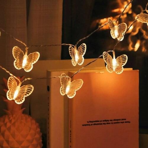 3 Meters Butterfly String Light 20 LED Battery Operated Garland Fairy Lamp Tape for Outdoor Christmas Decorations