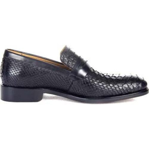 Hubu New product Python skin Men shoes Pure manual business Python Leather men formal shoes real leather sole