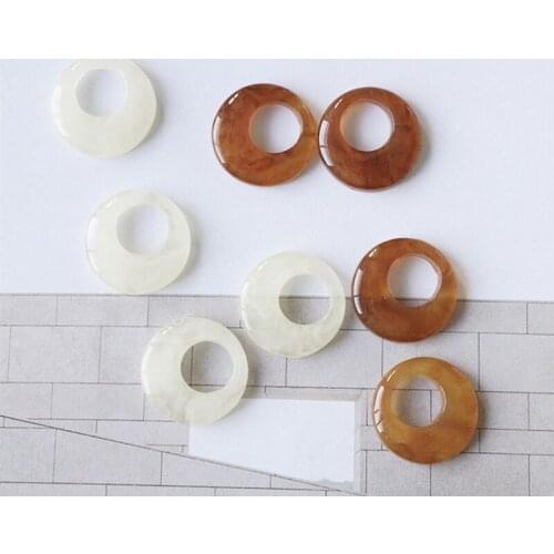 10 pieces/lot 20 mm Round Acrylic Resin Earring Material Stud Earring Pendant DIY Jewelry Making Accessories