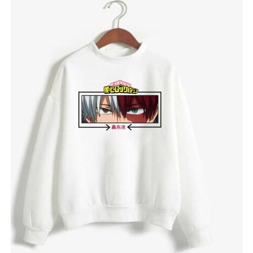 My Hero Academia Unisex Sweatshirt Japanese Anime Shoto Todoroki Eyes Printed Mens Streetwear