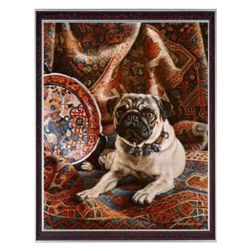 Animal pet dog Craft 14CT Unprinted Embroidery Aida Counted Cross Stitch Kit DIY Set Oil Painting Wall Decoration Home Handmade