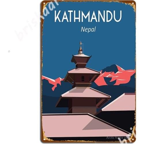 Nepal Kathmandu Everest Travel Poster Print Art Culture Metal Signs Club Custom Wall Decor Club Bar Tin sign Posters