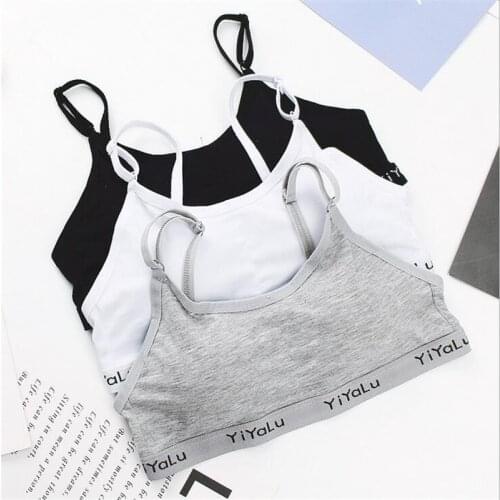 2018 new quality baby Girl bra brand cotton puberty Students vest girls No steel ring bra best quality sponge Child tops