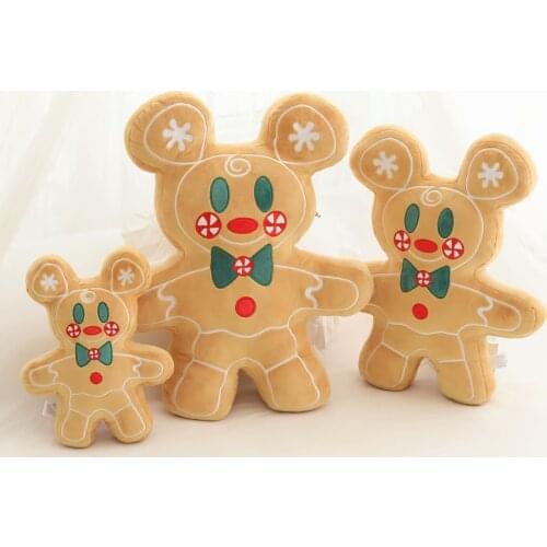 New Creative Cartoon Gingerbread Man Plush Toy Cute Christmas Mascot Biscuits Man Pendant Stuffed Appease Pillow for Kids Gifts