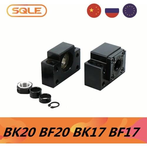 EU warehouse BK17 BF17 BK20 BF20 bearing SFU2505 SFU2510 Ball Screw End Support for CNC