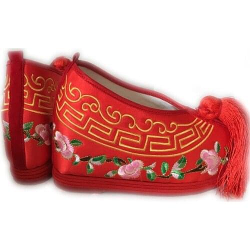 Wedding bride shoes for women chinese ancient bride shoes high heels bride shoes wedding shoes