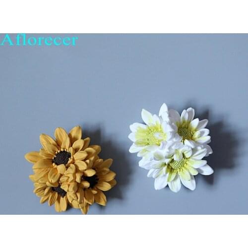 Three leaf daisy sunflower flower silicone mold DIY car decoration ornament candle fondant handmade soap Aromatherapy Molds