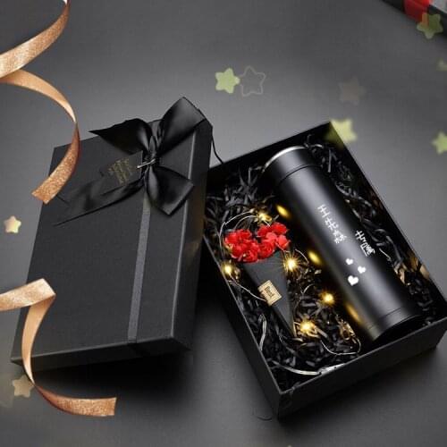 Stainless Steel Vacuum Flasks Fashion Student Thermos Cup Smart Large Capacity Botella Agua Drinking Accessories DI50BWB