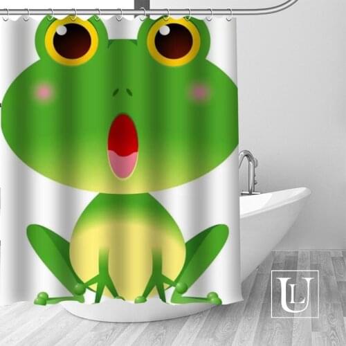 Frog Cartoon 02 Shower Curtains Custom Design Creative Shower Curtain Bathroom Waterproof Polyester Fabric