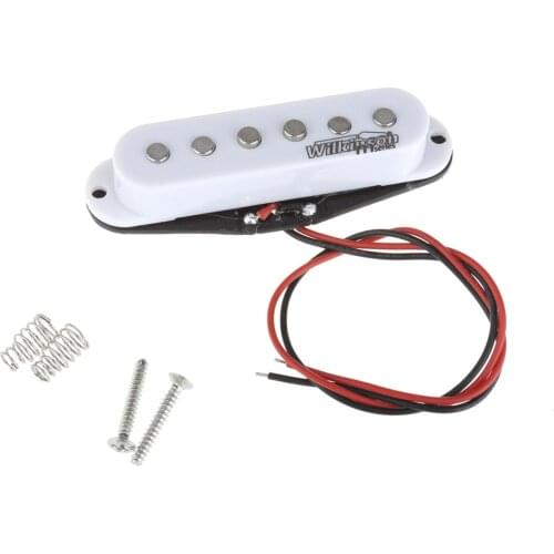 Wilkinson LOW GAUSS Vintage Tone Ceramic Single Coil Pickup for Strat Style Guitar Middle, White