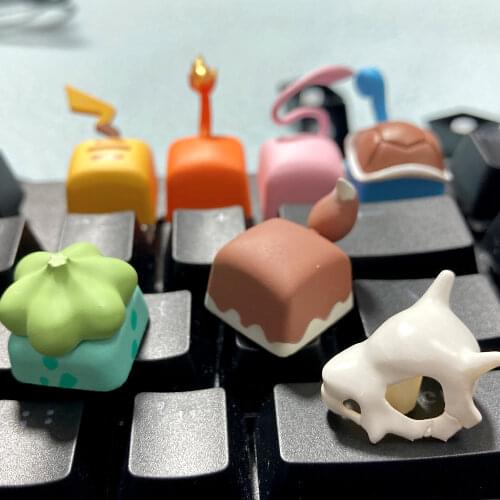 1pc Cartoon Personality Tail Gaming Keycap Elves Keycaps festival gift For Cherry MX Mechanical Keyboard Key Cap