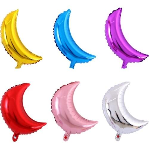 10pcs 18inch Moon Foil Balloons Happy Birthday Ballon Baby Shower Wedding Marriage Party Decoration Inflatable Balls Kids Toys