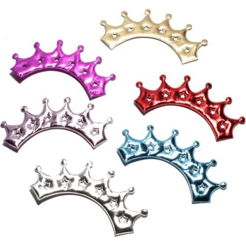 120PCS 14.5*7.5CM Vintage Shiny Crown Appliques Patches for Garments Decoration Sew on Glitter Felt Patches For Clothes