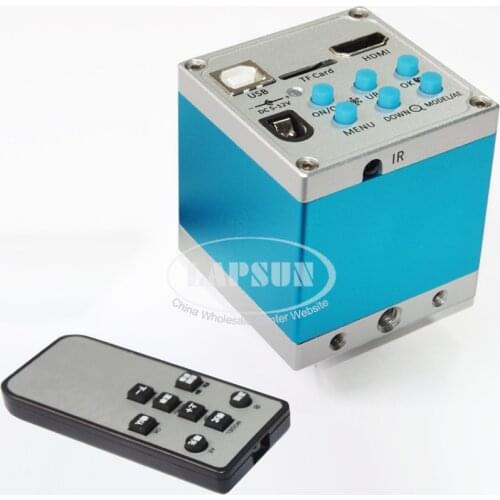 14MP CMOS HDMI HD USB Output Industry PCB Soldering C-mount Microscope Video DVR Camera + Remote Control