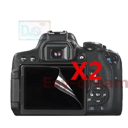 2pcs High Quality LCD Display Screen Film Protector for Canon 750D 760D Rebel T6i T6s Kiss X8i 8000D soft