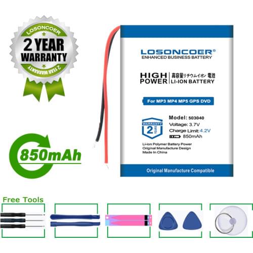 850mAh 503040 053040 Battery For Voice Recorder Headset Speaker E-book Bluetooth,power Bank,dvr,GPS,mp3,mp4,MP5 ,DVD