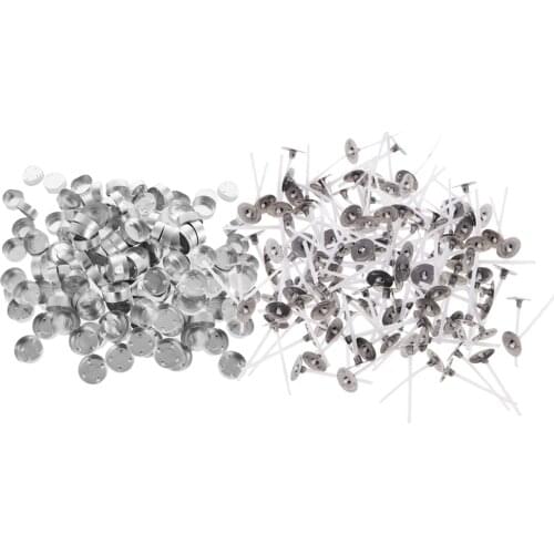 400Pcs Aluminium Tea Light Case Containers Candle Wicks DIY Candles Crafts