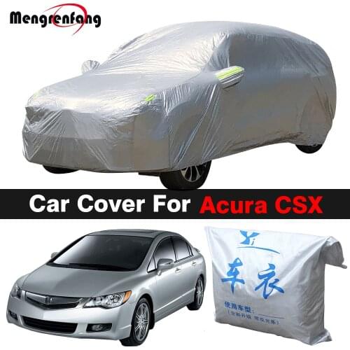 Full Car Cover For Acura CSX Outdoor Sun Anti-UV Rain Snow Fog Dustproof Protection Auto Cover