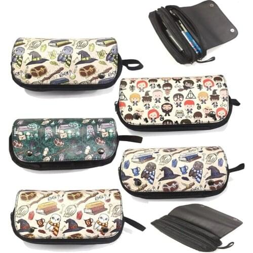 Harried Figure Case Magical pencil case Potters Herminne Ron Cartoon Action Toys Students Back to School Womens cosmetic bag