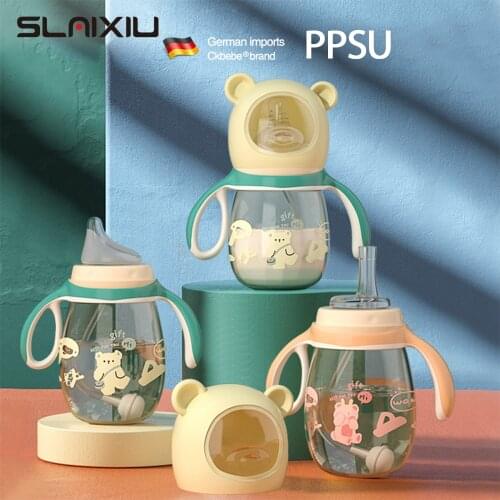 Baby Bottles Drinking Water Cup Feeding Bottle Wide-Caliber Multifunctional Three-use Bottle PPSU Germany Material NO BPA