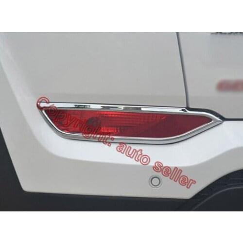 For Hyundai Tucson 2016-2018 ABS Chrome Rear Fog Light Lamp Cover Trim Molding Bezel Garnish