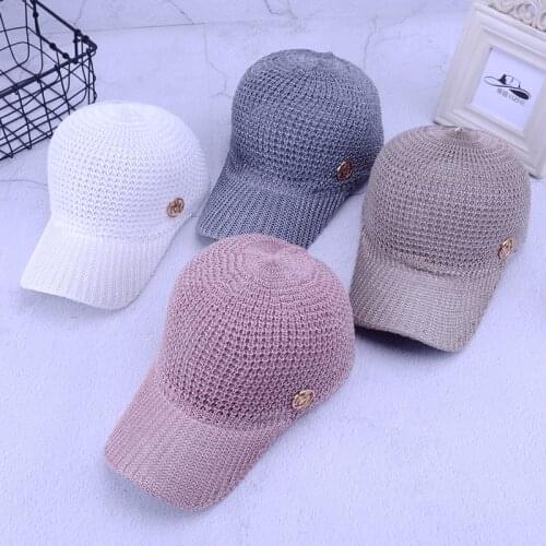 Men Women Summer Ladies Baseball Cap M Letter Version Of The Hollow Hat Cap