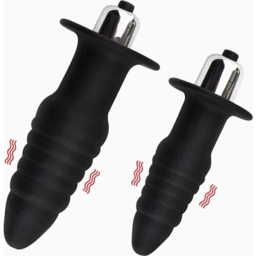 Erotic Anal Plug Vibrator Silicone Clitoris Stimulator Prostate Massage Butt Plug Dildo Vibrating Adult Sex Toys For Women Men