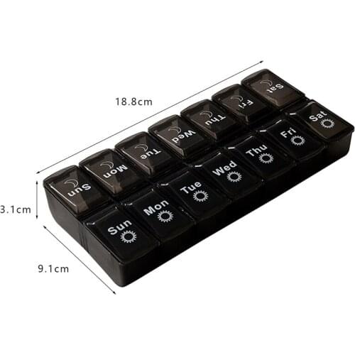 Weekly Pill Box Travel Medicine Storage Pill Case Organizer Drug Container Tablet Dispenser Plastic Independent Lattice