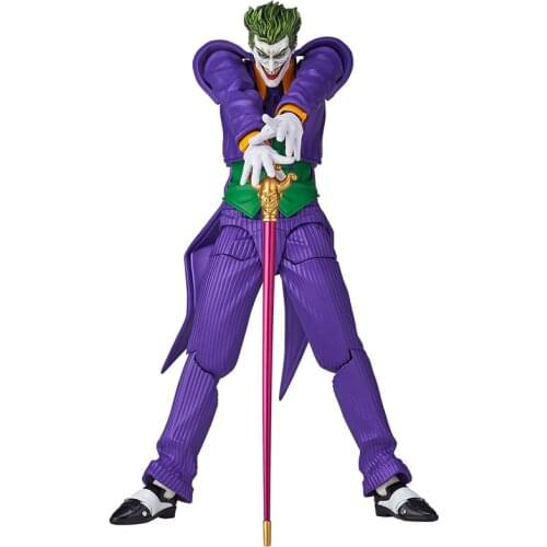 Original Kaiyodo Yamaguchi Justice League Joker No.021 Revoltech Anime Action Figure Collect Model Kids Toys Gift for Children