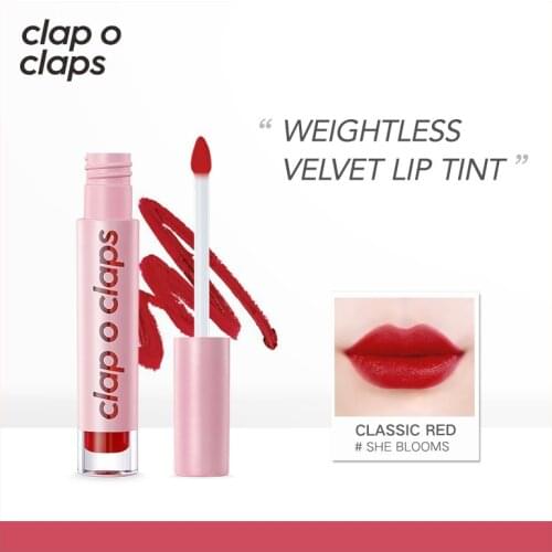 Clap o claps Cosmetic Free Breathing Velvet Liquid Lipstick Long-lasting Waterproof 8 colors