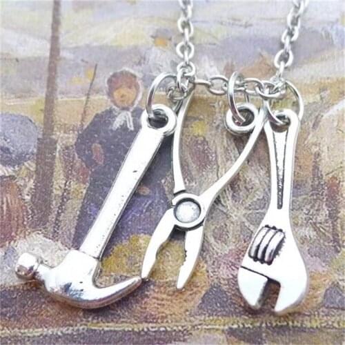 Best Friend Necklace, Tool Necklace, Bff Necklace, Sister, Friendship Jewelry, Hammer Necklace