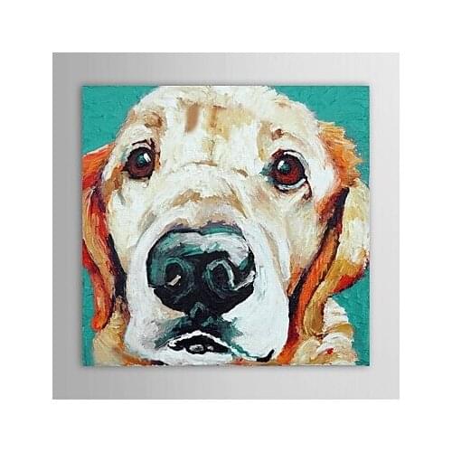 Single Hand Painted Modern Animal Pets Dog Canvas Oil Painting Wall Decor Abstract Dog canvas Wall art for Home Decor