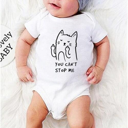 Cute Cat Printed New Born Baby Items Romper Girls Outfits Toddler Boy Fall Clothes 2020 Kids' Things Jumpsuit for Newborn