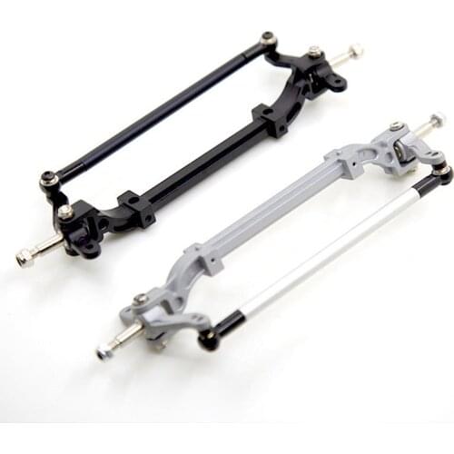 Metal Unpowered Trailer Steering Front Wheel Axle with Tie Rod for 1/14 Tamiya RC Tractor Truck Accessories