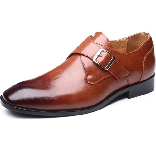 Men Dress Shoes Handmade British Style Paty Leather Wedding Shoes Men Flats Leather Oxfords Formal Shoes