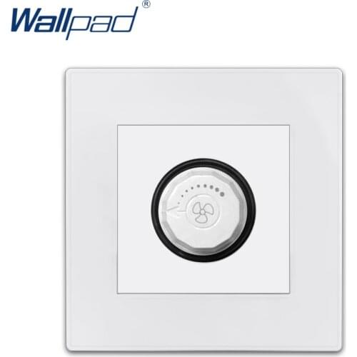 New Arrival Fan Speed Regulator Wallpad Luxury White Wall Light Switch Knob Button PC Panel 15-500W