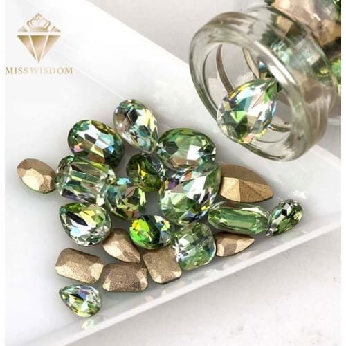 New prouduct High quality rhinestones 50pcs/pack pointback nail art Olive flame Laser 214LS nail sticker DIY symphony nail art