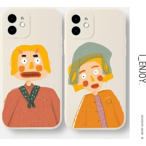 Official Original Soft Silicone Case for Apple iPhone 11 12 Pro MAX SE 2020 XR XS X 6 6s 7 8 Plus Shockproof Cute Phone Cover