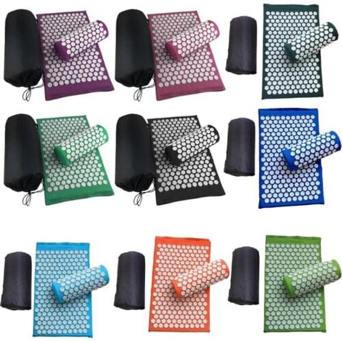 Massager Cushions Lotus Acupressure Mats Pillow Yoga Mats Relieve Back Pain Spike Mat Head Neck Foot Anti-stress Needle Massager