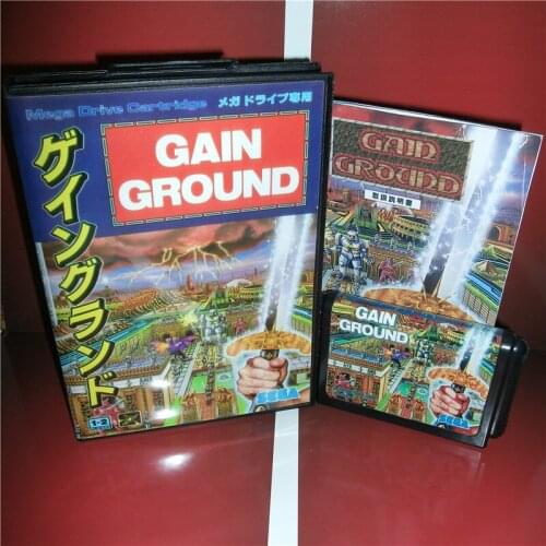 Gain Ground Japan Cover with Box and Manual for MD MegaDrive Genesis Video Game Console 16 bit MD card