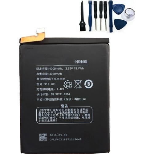 Authentic Battery CPLD-403 For LeEco Letv le3 Le 3 LeRee For Coolpad COOL1 dual cool1C106-6/7/8/9 C107-9 Batterie+Repair tool