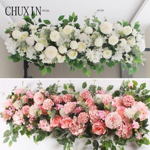 Wedding simulation flower row silk flower ball stage road leadership wedding Table flower background arch door decoration flower