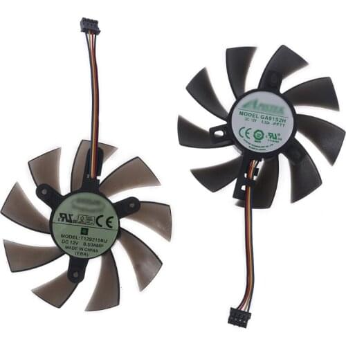 1PC T129215BU VGA Fan Graphics Card Cooling Fan for Geforce GTX Bore Diameter 40/42mm Radiator 4Pin 12V 0.5A Fan