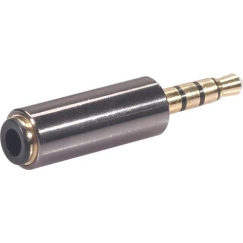 High Quality Metal 3.5mm Audio Jack Converter OMTP/CTIA Conversion Adapter Male To Female Stereo Audio Plug For Earphone