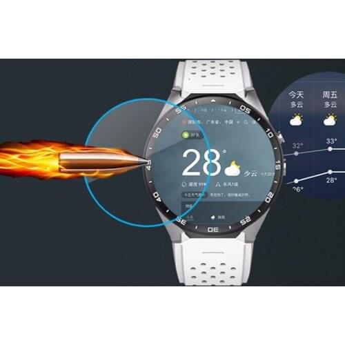 3pcs/lot Tempered Glass Screen Protector Film For KingWear KW88 3G Protective film Round Screen Guard For KingWear KW88 3G