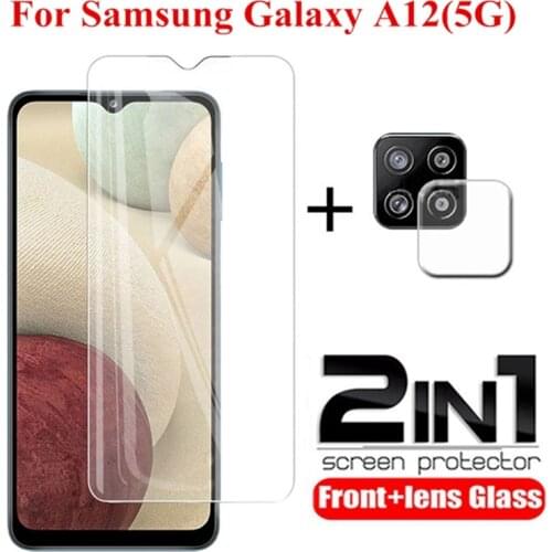 2in1 Protective Glass For Samsung Galaxy A12 A 12 5G Camera Screen Protector Tempered Glass for samsung a 12 a12 12a film glass
